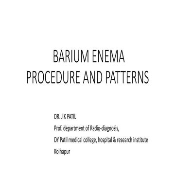BARIUM ENEMA