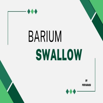 Barium Swallow procedure in radiology department