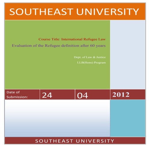 Evaluation of the Refugee definition after 60 years