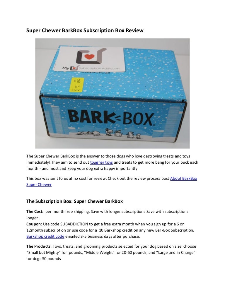 barkbox cost per month