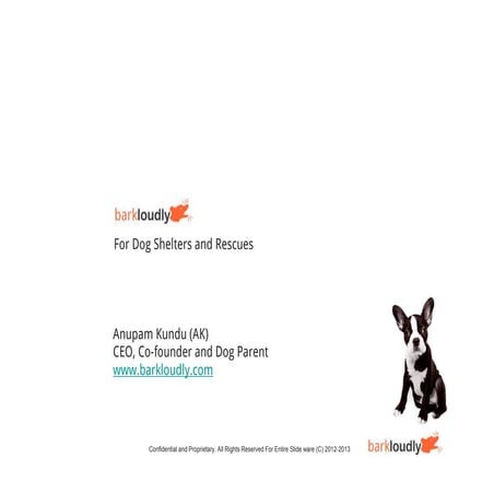 Barkloudly pitch-shelters and rescues slideshare