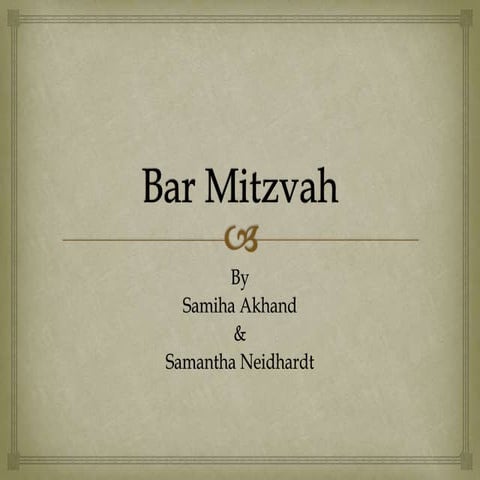 Bar mitzvah presentation