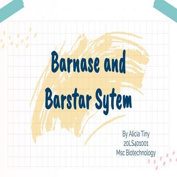 Barnase and bartar system