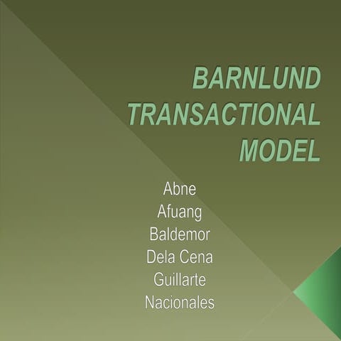 Barnlund Transactional Model