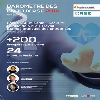 Baromètre des enjeux RSE 2016 - San...