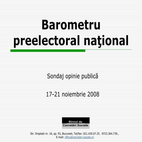Barometru Preelectoral 17 21nov