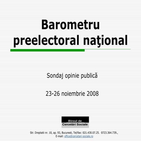 Barometru Preelectoral 23 26nov