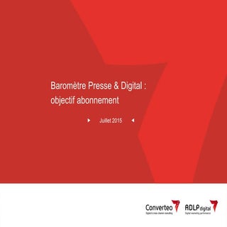 Baromètre presse & digital