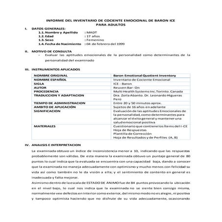 INFORME PSICOLOGICO