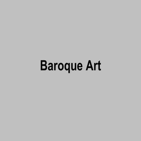 Baroque art