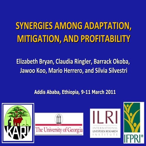 Barrack Okoba: Agricultural land management: capturing synergies between clim...