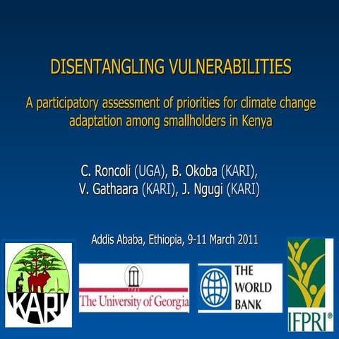 Okaba: DISENTANGLING VULNERABILITIES A participatory assessment of priorities...
