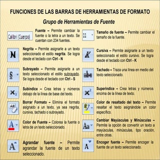 Barra de herramientas word