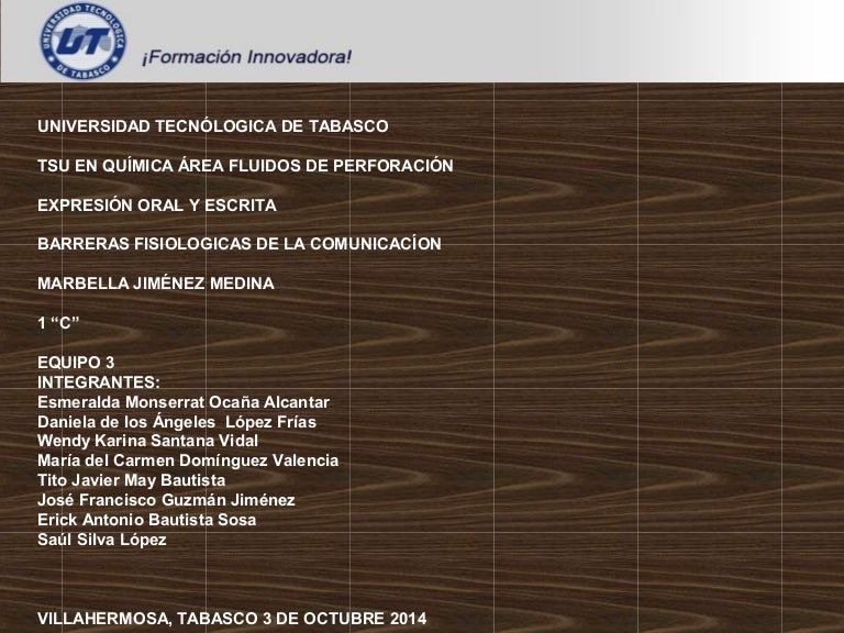 Barreras fisiologicas de la comunicación