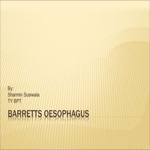 Barretts oesophagus