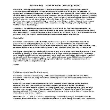 Barricade tape 