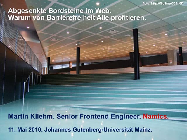 Abgesenkte Bordsteine im Web. Warum...