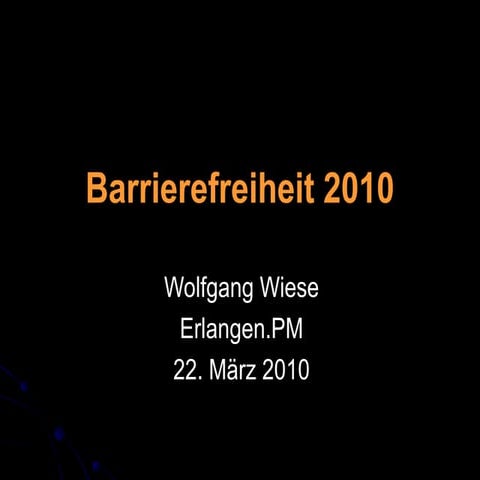 Barrierefreiheit 2010
