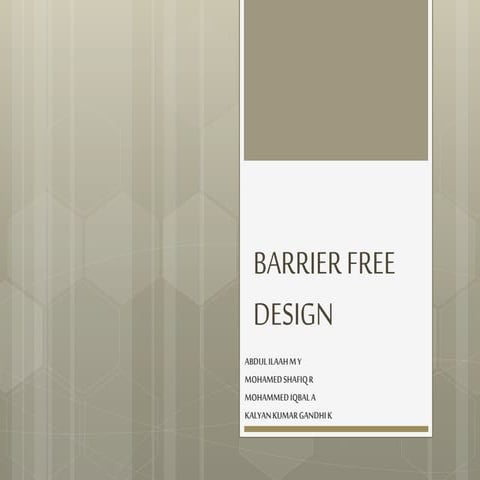 Barrier free design