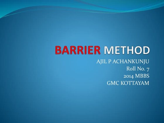 barrier method different types shiv.pptx