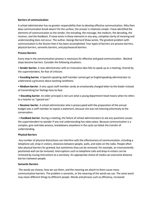 Classroom communication:-- Facilitators and barriers | PDF | Education