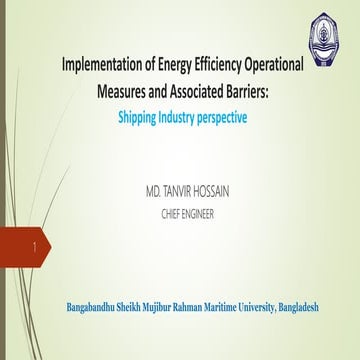 Barriers of energy efficiency operational measures