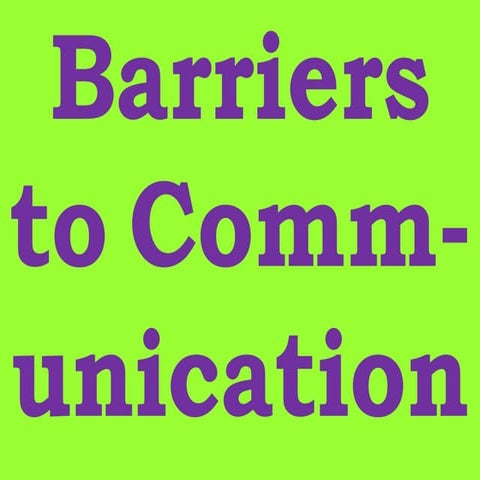 Barriers to communication pgp VIVA VVIT