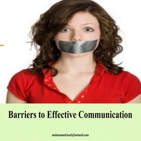 Barriers to effective communication 