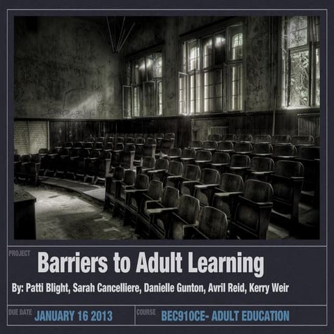 Barriers to learning