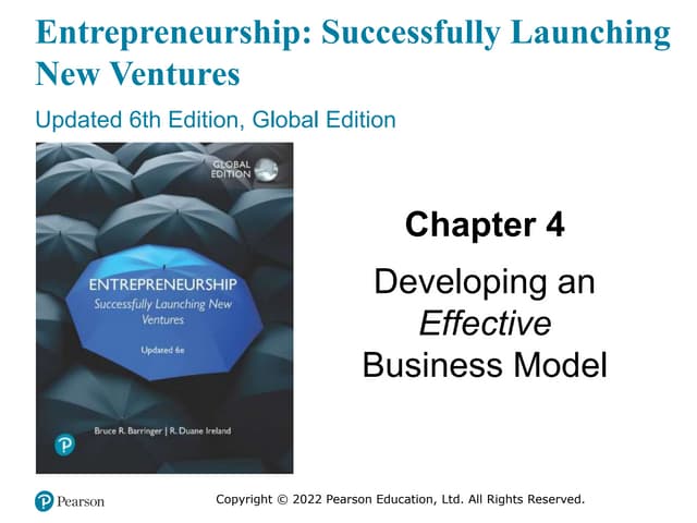 Barringer Entrepreneurship chapter 04