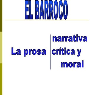 Prosa española del Barroco (1º Bach...