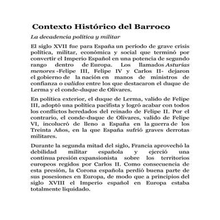 Barroco contexto historico