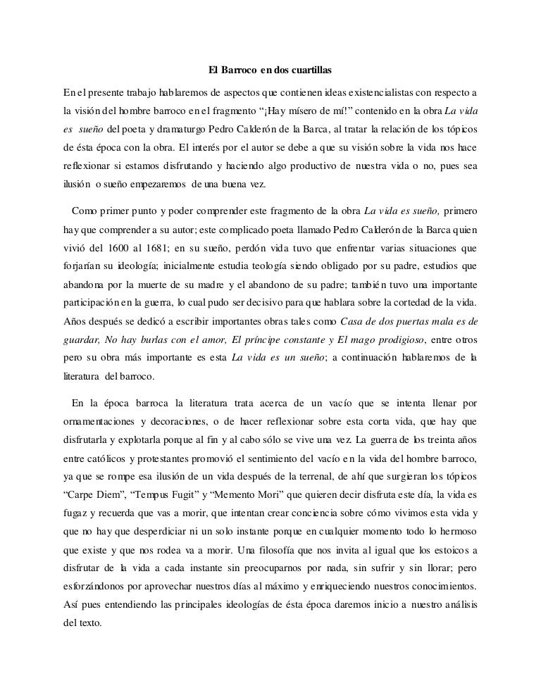 Barroco en dos cuartillas