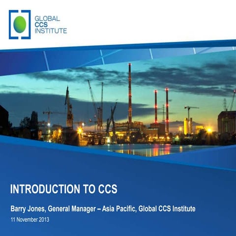 Introduction to Carbon Capture and Storage 