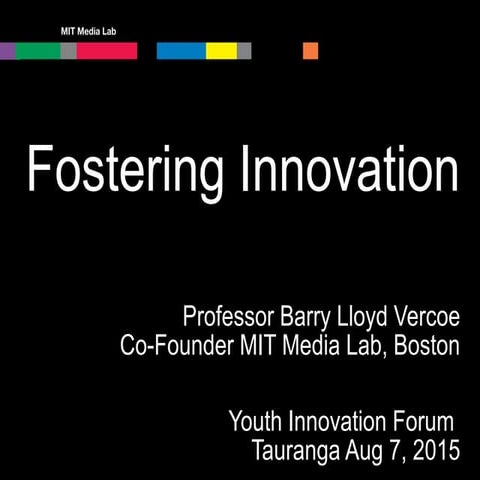 Barry Vercoe at the 2015 Innovation Forum