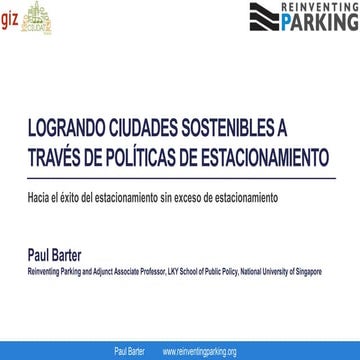Barter on parking policy for Bogota Event 12 July 2017