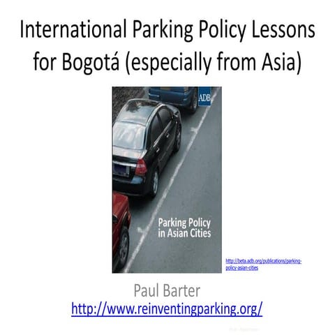 International Parking Policy Lessons for Bogotá