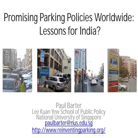 Promising Parking Policies Worldwide: Lessons for India?