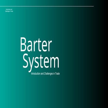 Barter system | PPTX