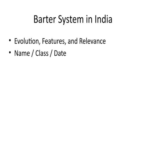 Barter system | PPTX