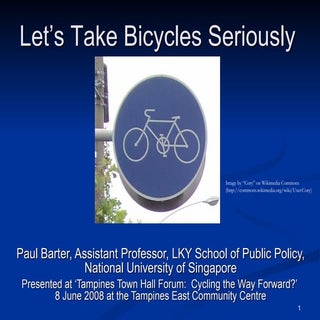 Barter taking bicycles seriously as...