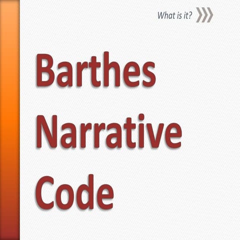 Barthes narrative code