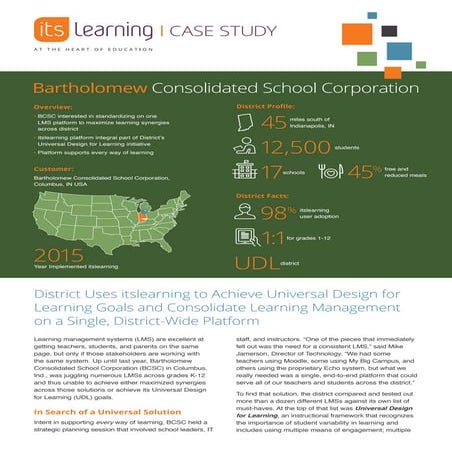 Bartholomew Consolidated Schools Corporation Case Study