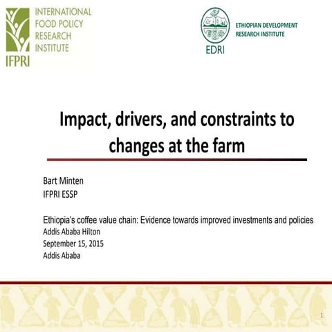 Impact, drivers, and constraints to changes at the farm