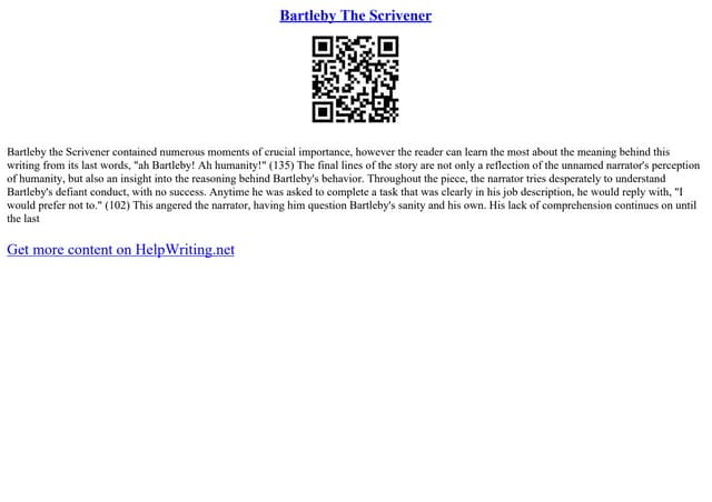Bartleby write best sale