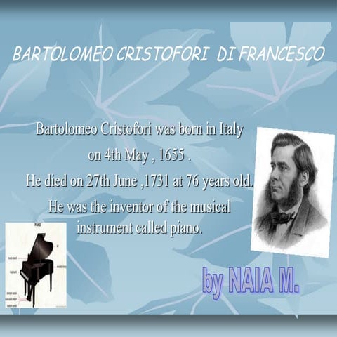 Bartolomeo cristofori (piano)