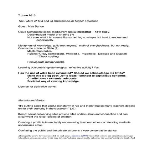 Barton - Guest Speaker