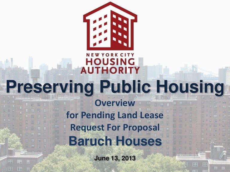 Baruch Houses Land Lease Presentation (61313)