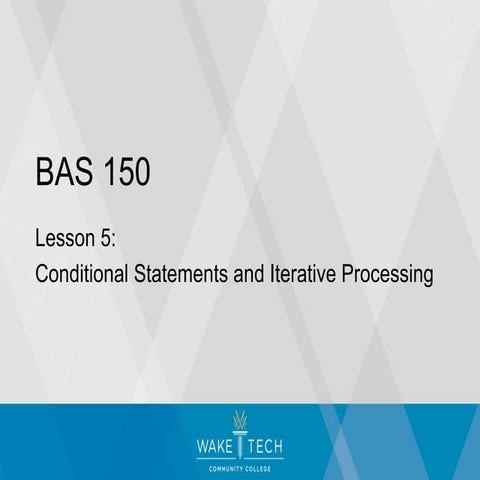 BAS 150 Lesson 5 Lecture