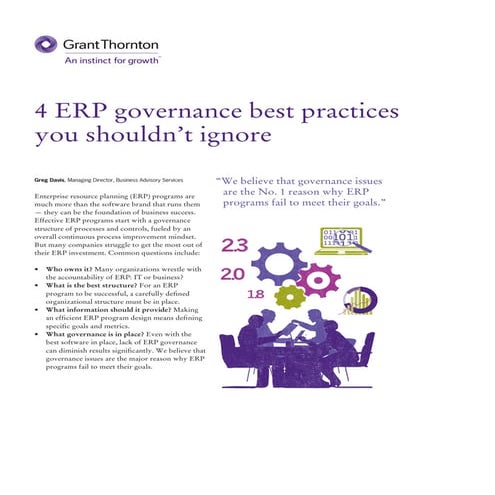 The 4 ERP governance best practices you can’t ignore